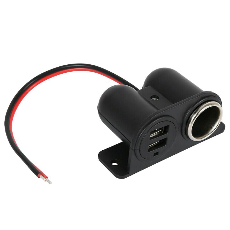 

Dual USB Car Cigarette Lighter Socket Splitter 12V/24V Charger Power Adapter