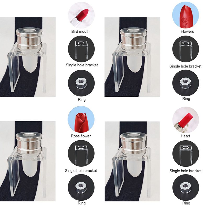 

Storage Bottles & Jars 3 Piece Set DIY 12.1mm Simple Lipstick Filling Tube Birdmouth Silicone Mold Aluminum Ring Single Hole Bracket Homemad