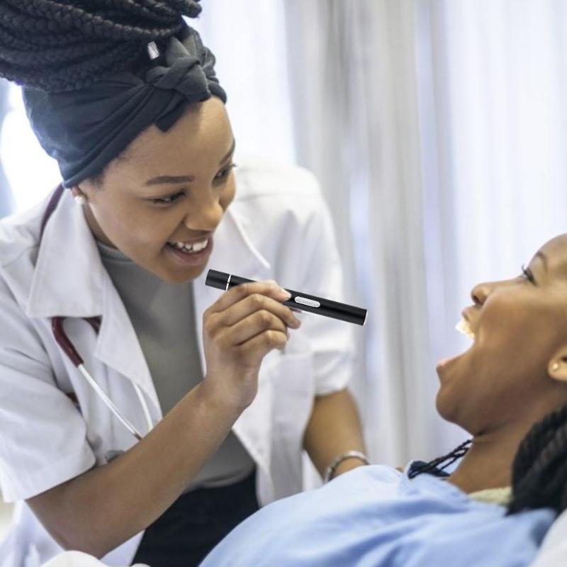 

Flashlights Torches USB Rechargeable Handy Pen Light Mini Nursing LED Torch Lamp With Stainless Steel Clip Pocket