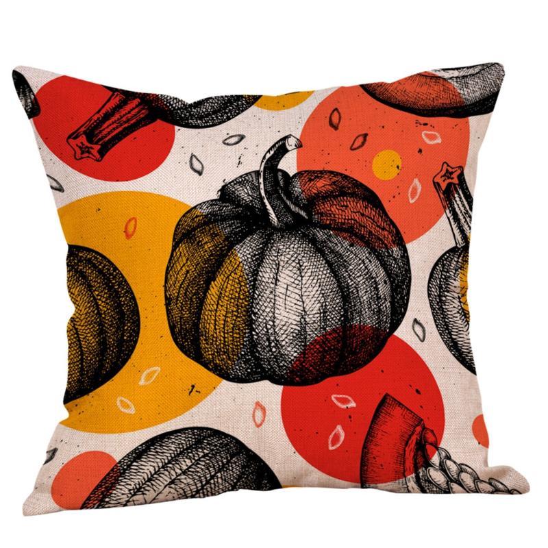 

Halloween Pillowcase Pumpkin Halloween Throw Pillow Covers Set, Cotton Linen Decorative Square Cushion Square Cushion Perfect Pillow Case