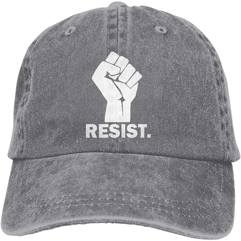 

Resist Unisex Soft Casquette Cap Vintage Adjustable Baseball Caps, Gray