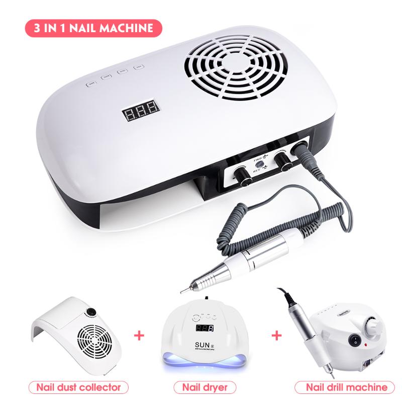 

LadyMisty 140W Manicure Machine 3-IN-1 Vacuum Cleaner Nail Manicure Vacuum Cleaner & Nail Drill & Lamp for