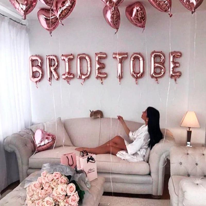 

Bride To Be Balloon Rose Gold Party Decor Crown Miss To Mrs Team Bride Hen Bachelor Wedding Anniversary Party Decoration Supplie