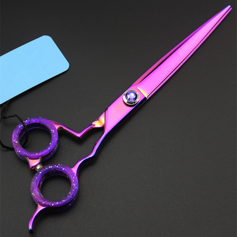 

professional Japan 440c 7 inch purple Pet dog grooming hair scissors Cutting Barber scissor pet shears Hairdressing Scissors