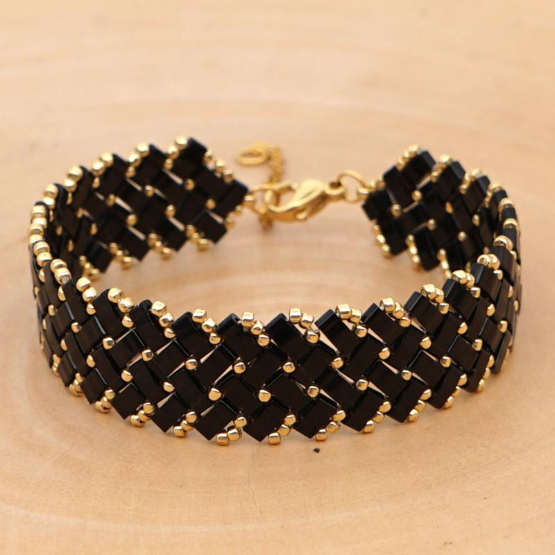 

Rttooas Classic Black Bead Bracelet Men MIYUKI Tila Beads Bracelets Handmade Armband 2020 New Bohemian Fashion Summer Jewelry