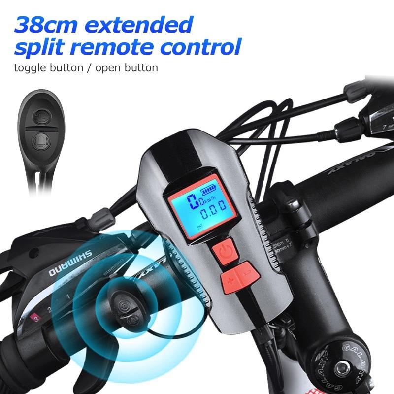 

3 Color ABS Riding Bicycle Light Riding Light Durable USB Rechargeable Code Table Power Display Portable