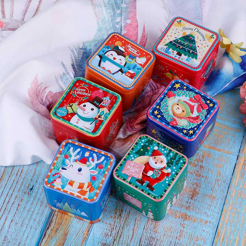 

Christmas Cute Cartoon Storage Candy Tin Box Candy Jar Christmas Snowman Box Storage Organizer Decorations
