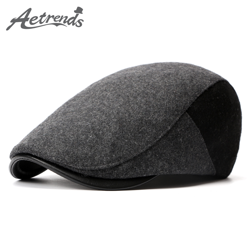 

AETRENDS] 2020 New Winter Berets England Style Beret Hats for Men or Women Visor Cap Z-3976, Black