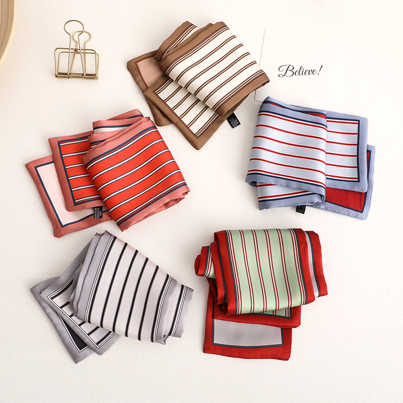 

New Design Skinny Scarf Dot Leopard Print Women Silk Scarf Small Handle Bag Ribbons Female Head Scarves Wraps For Lady100*10cm