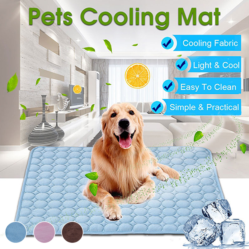 

K-STAR Dog Mat Cooling Summer Pad Mat For Dogs Cat Blanket Sofa Breathable Pet Dog Bed Summer Washable For Dogs Car, Blue