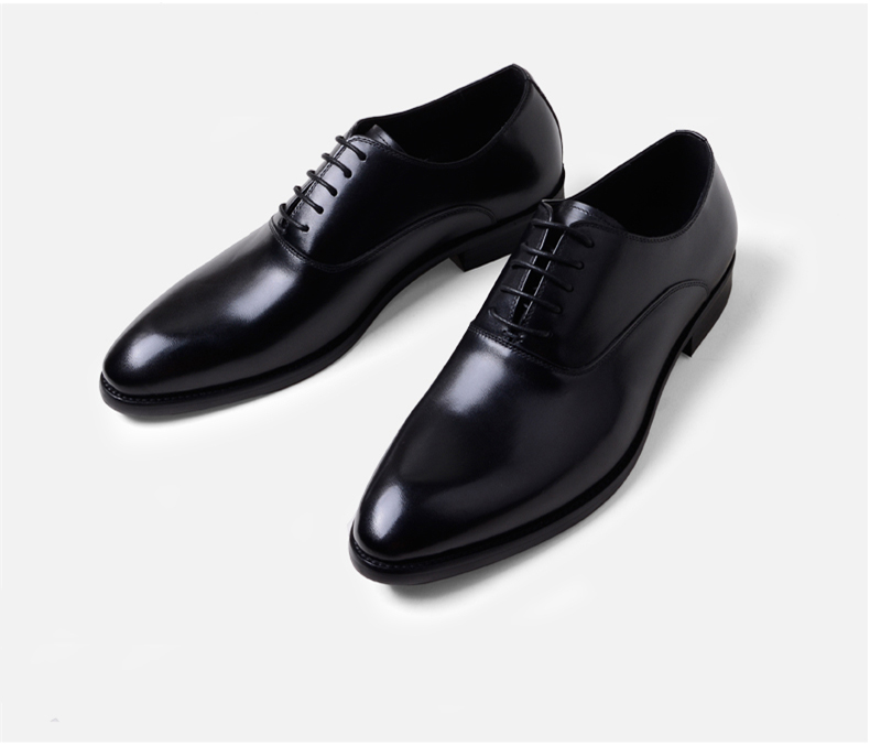 

2020 Classic black fashion Hidden heel shoes for men oxford leather shoes men formal zapatilla hombre office business male gents, As picture