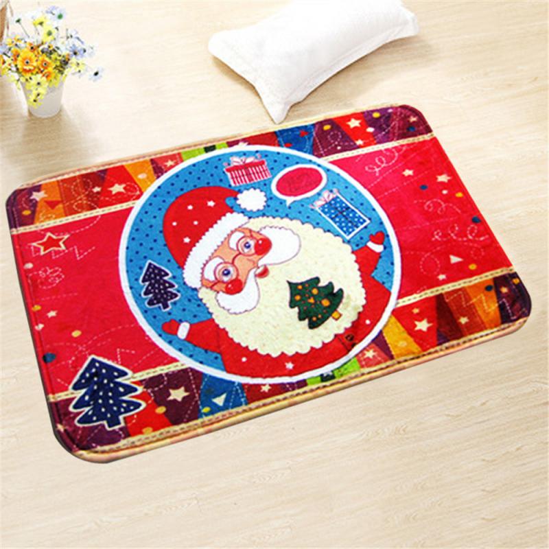 

Christmas Mat Outdoor Carpet Doormat Santa Ornament Christmas Decoration Santa Claus Rugs Anti-slip Kitchen Room Xmas Floor Mat, 03