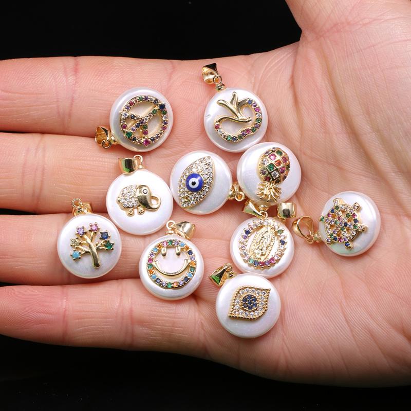 

1Pcs Coin Shell Beads Pendant For Necklace Bracelet Anklet Sewing Craft Jewelry Accessory Making