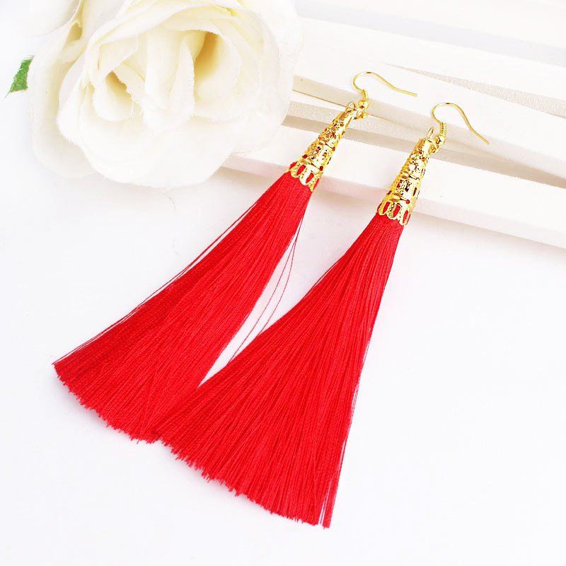 

Dangle & Chandelier Long Tassel Earrings For Women Drop Fiber Brincos Boucle D'oreille Brush Fashion Jewelry Pendientes Bijoux