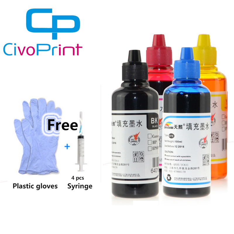 

Civoprint 400ML Refill Ink Kit Kits For-Canon-For--For-Lexmark-For--For--For-Brother All Refillable Inkjet Print