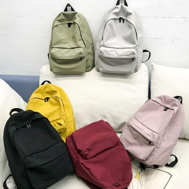 

College Student Backpack for Teenage Girls New Fashion Female Casual School Students Bags Sweet Travel Backpacks 6 colors, Black