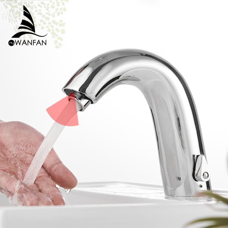 

Basin Faucets Automatic Faucet Infrared Bathroom Sink Touchless Inductive Electric Deck Toilet Wash Mixer Water Tap 8906