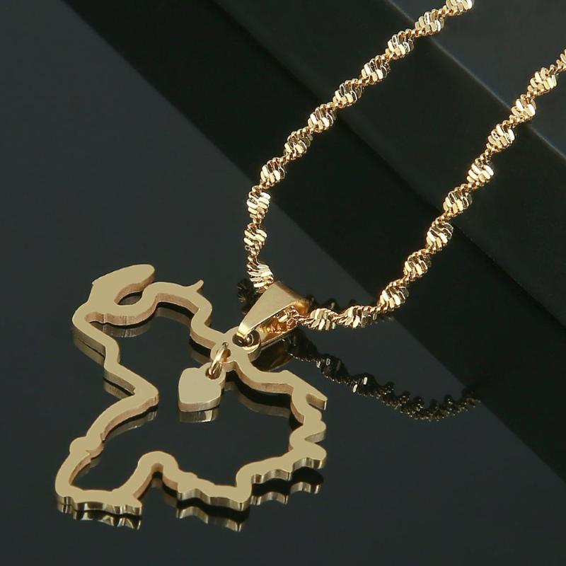 

Stainless Steel Venezuela Map Pendant Necklace Trendy Venezuela Map Chain Jewelry