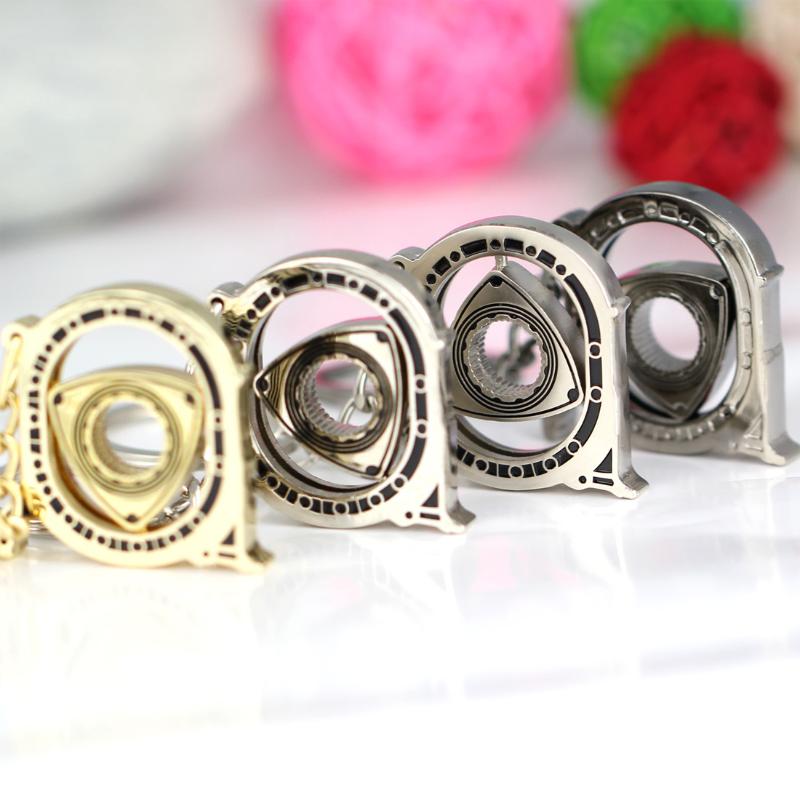 

Car Styling Wankel Keychain New HOT Creative Auto Parts Model Hollow Engine Spinning Rotary Rotor Keyring Key Ring Chain Keyfob