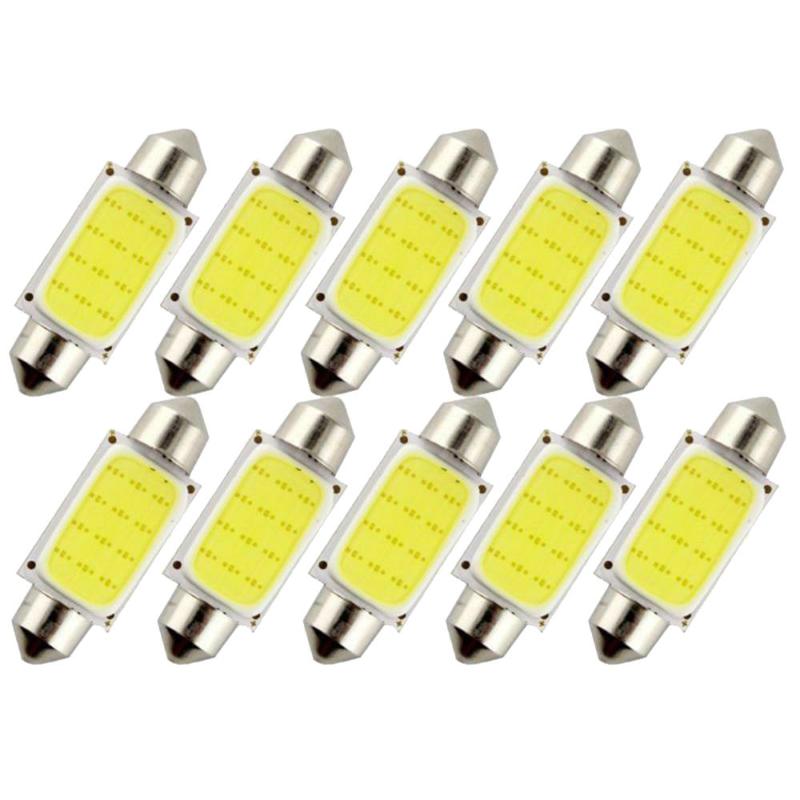 

10pcs Universal 12LED White Light Festoon 12V C5W Car COB LED Light Reading Dome Map Bulb