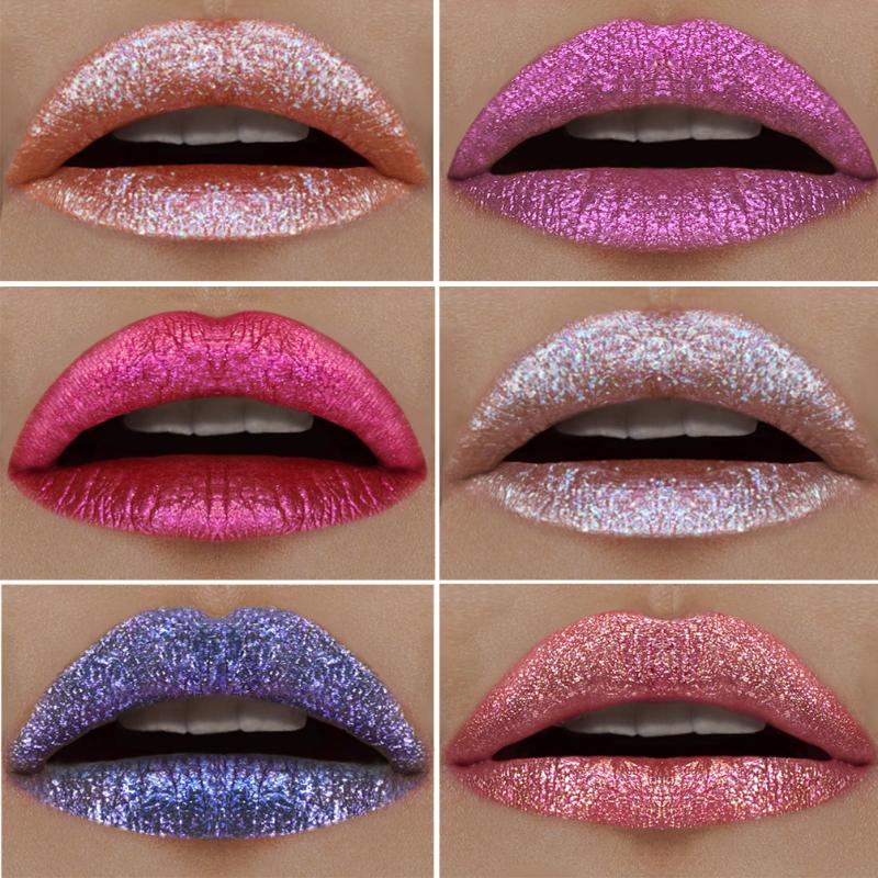 

Iridescent Waterproof Glitter Matte Liquid Lipstick Beauty Makeup Lip Gloss, 13