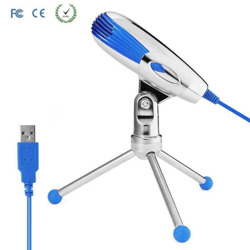 

Mini USB Condenser Recording Microphone For Cell Phone 3.5mm Stereo Laptop PC Desktop for Video Chatting Singing