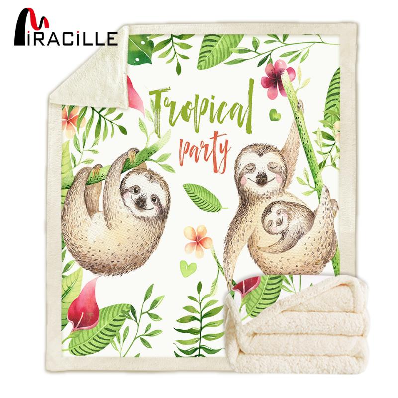 

Miracille Lovely Koala Sherpa Blanket Warm Bedroom Microfiber Throw Blanket on Bed Sofa Bedding