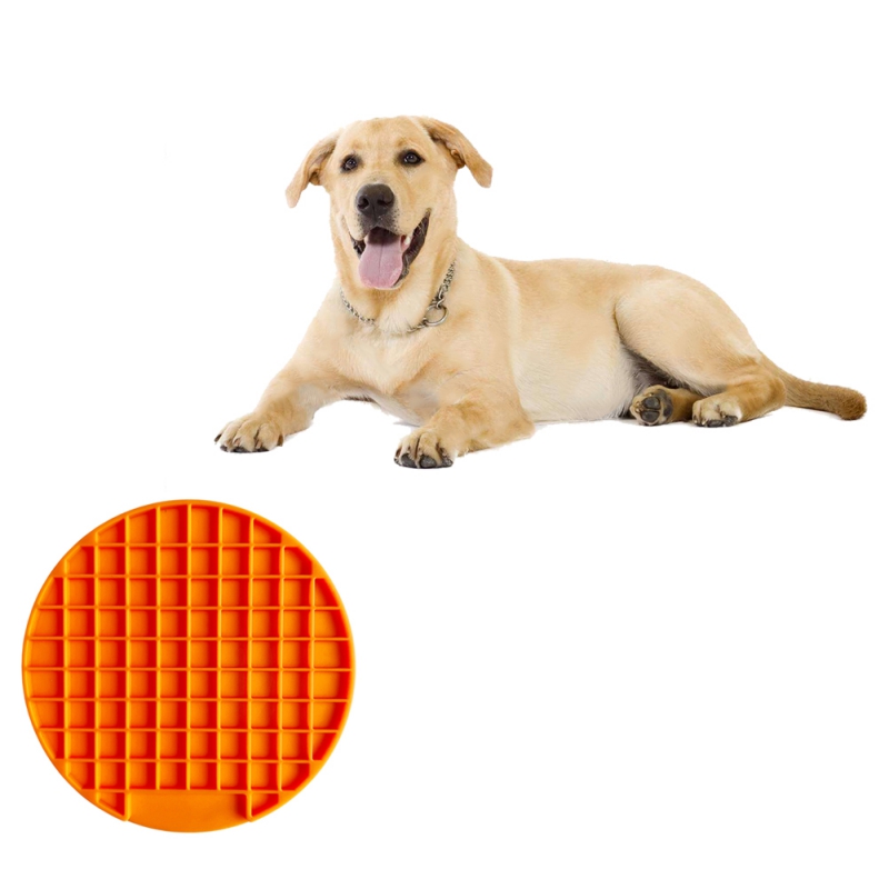 

Pet Plate Silicone Licking Mat Tasteless Non-toxic Durable Easy-to-Clean Dog Slow-eating Mat