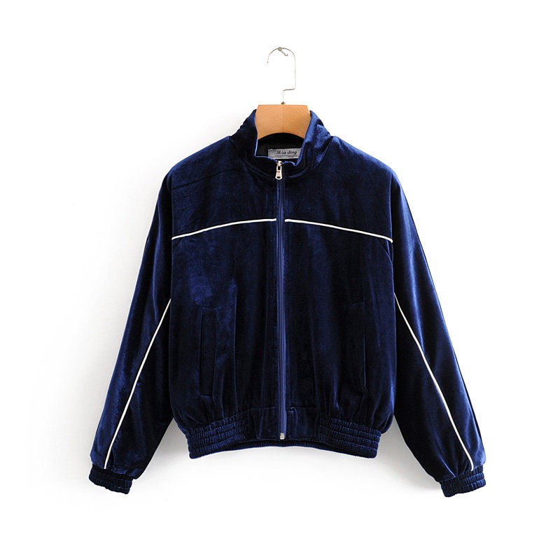 

2020 Spring Summer New Grand Prix Velvet red blue zaraing women jacket Coat sheining vadiming female jacket coat DFT27510, Dft27510 blue