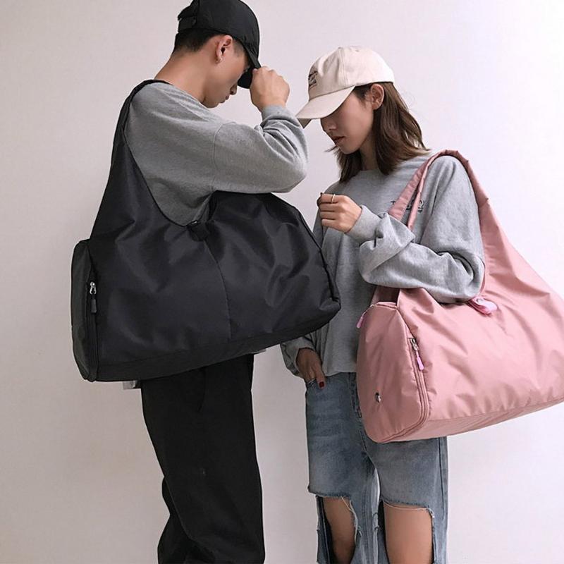 

2020 New Waterproof Sports Gym Bags Dry Wet Separation Yoga Fitness Bag Large Capacity Sport Fitness Training Yoga Shoulder Bag, Black