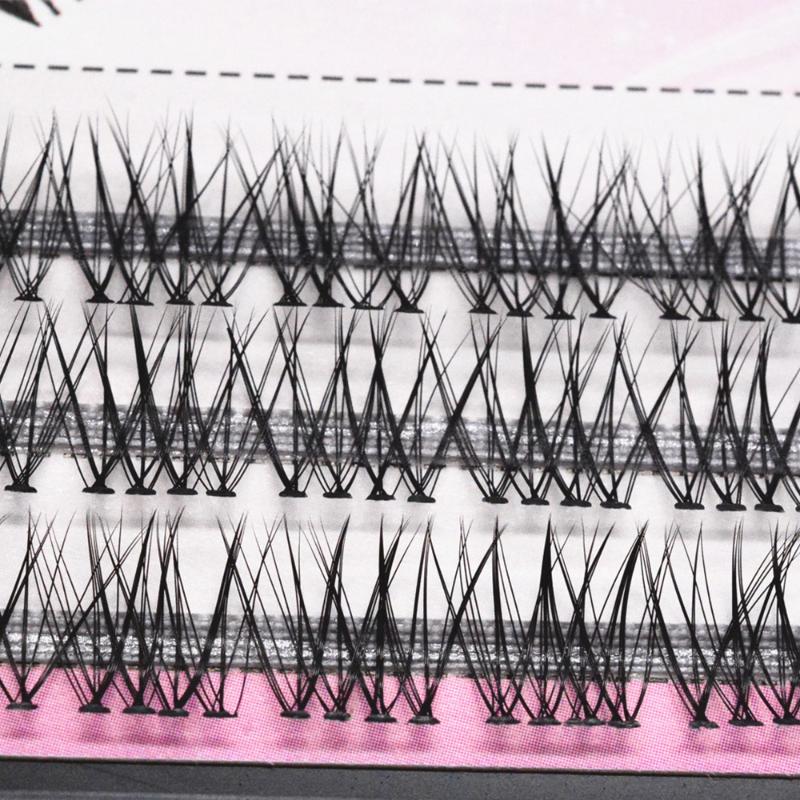 

3 Rows Individual Cluster Mink Eye Lashes 0.07 Thickness C Curl Premade Volume Fan Lashes Grafting Fake False Eyelashes