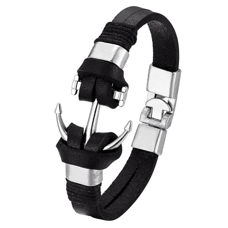 

2020 New Fashion Endless Pirate Alloy Men's True Cowhide Bracelet Jewelry Pulsera