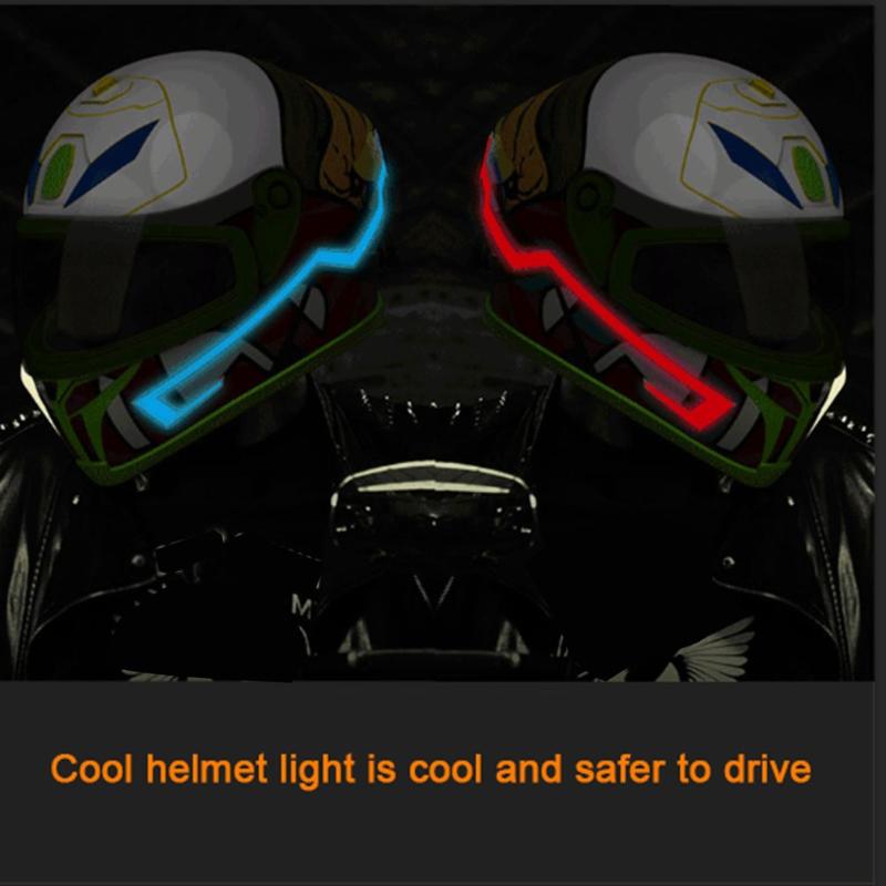 

Practical Cool Motorcycle Bicycle Helmet Light Strip Locomotive Portable Strip Net Red Helmet Light Belt For Cycling