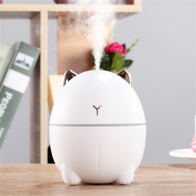 

USB Air Humidifier Desktop Cute Cat Water Mist Diffuser Night Light Moisture Water Mist Car Diffuser Ultrasonic #Z