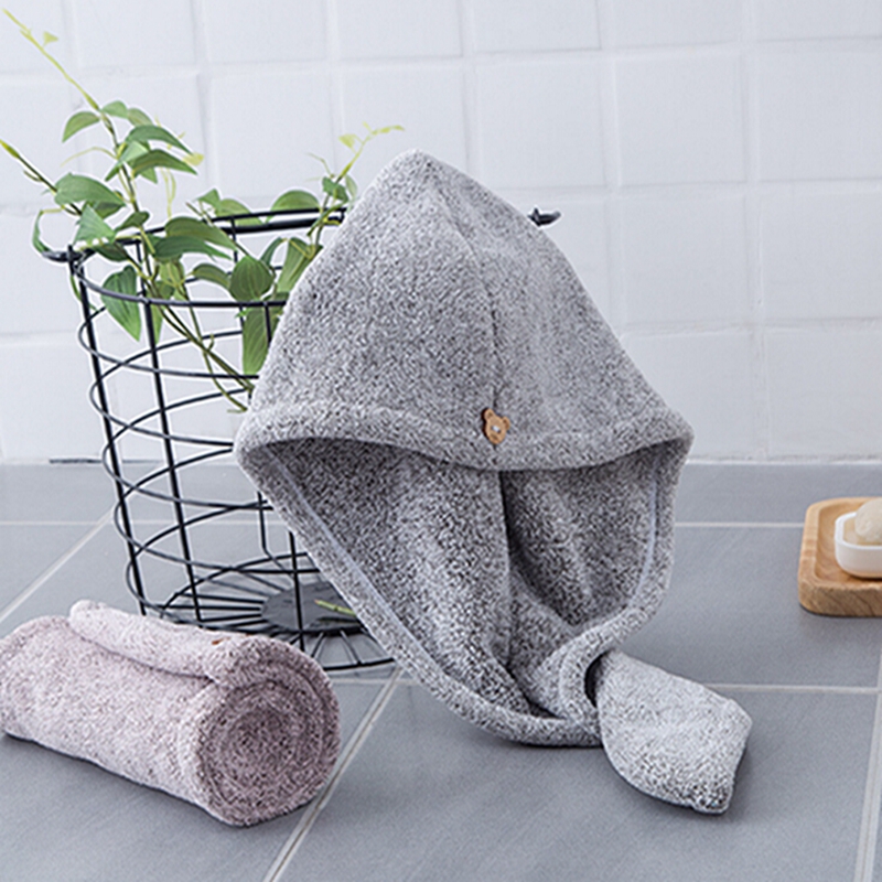 

Quick-dry Hair Towel Cap Bath Hat Women Hair Drying Hat Microfiber Solid Towel Cap Super Absorption Turban Dry