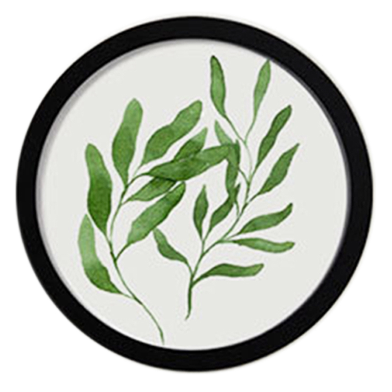 

7Inch Round Wooden Picture Frames Creative Gift DIY Wall Hanging Wood Picture Holder Home Decoration(Black