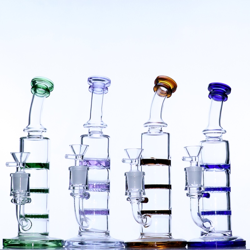 

Triple Percolators Bong With Bent Neck Hookahs