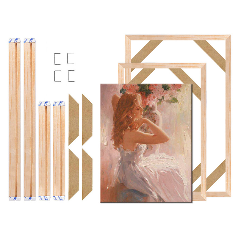 

DIY Picture Frames Wall Photo Frame Wood Framed For Canvas Oil Painting Poster Wooden Cadre Photo Bois Fotolijst Small Big Sizes