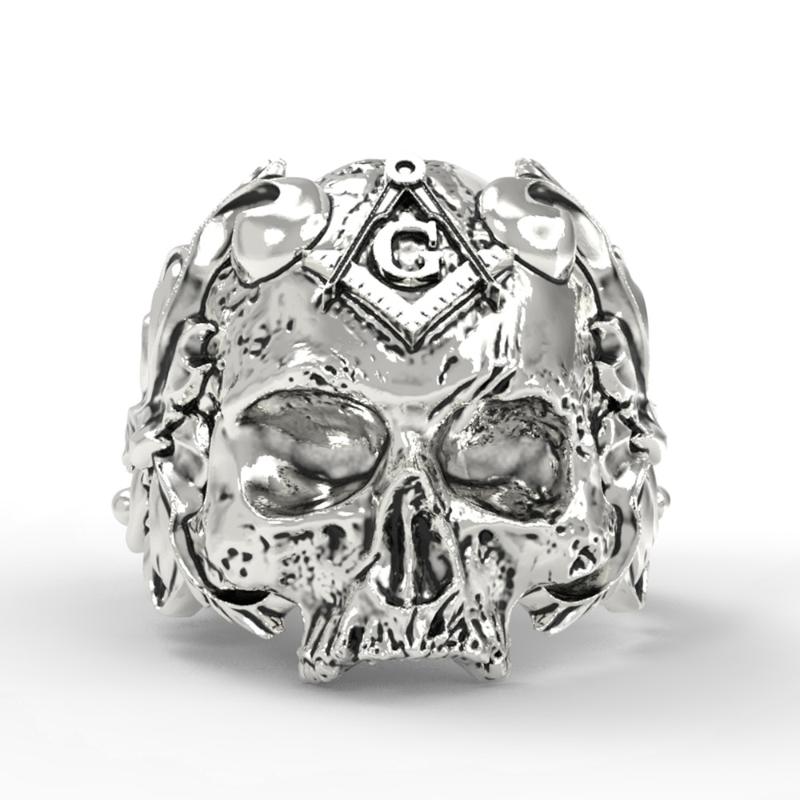 

Men's Skull Ring Retro HipHop High Quality Jewelry Masonic Ring