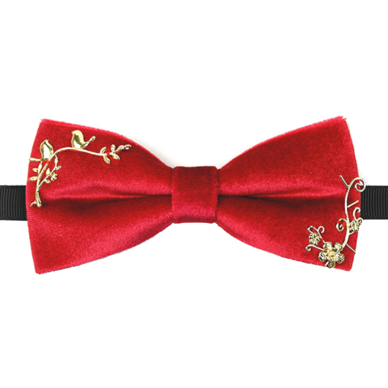 

Wedding Bow Tie Trendy Men's Groom Suit Accessories High-grade Luxury Exquisite Flower and Bird Inlay Business Bowtie Gifts