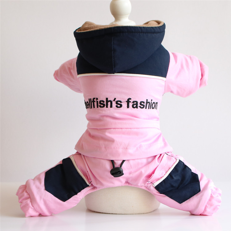 

Pet Dog Warm Letter Jacket Winter Clothes Pet Thickened Coat Puppy Apparel 2 colour, Blue