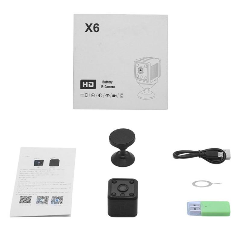 

X6 camera security monitoring wireless WIFI1080P night camera small practical portable