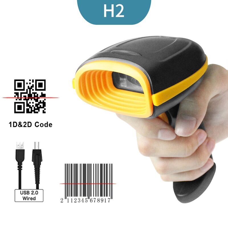

2D barcode scanner H2 H2WB wired/wireless barcode reader bluetooth usb bar code scanner for Inventory Terminal HZTZ