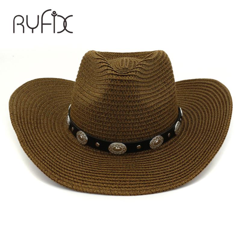 

Western cowboy hat men and women sun hat outdoor sun seaside beach fashion personalized HA68, White