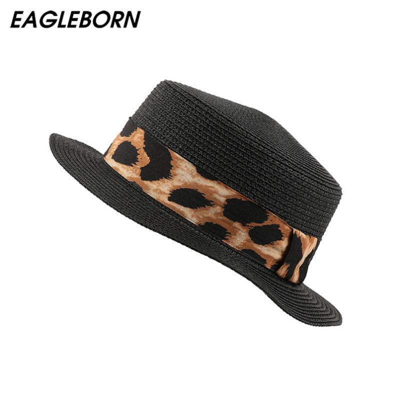 

Leopard Straw Fedoras Hat Woven Shade Sunscreen Short Eaves Fedora Hat Women Fascinator Exquisite Wedding Party Hats, White
