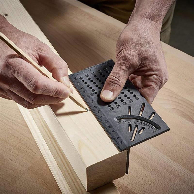 

Plastic Woodworking 3D 90 Degrees Woodworking Multifunctional Square Gauge Angle Protractor Over The T-Type Ruler Angle