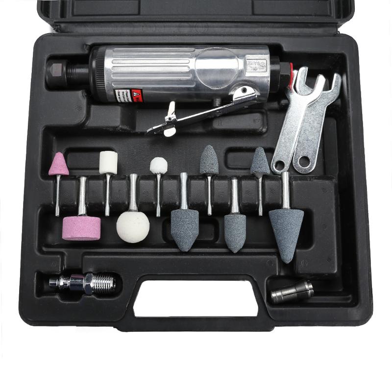 

WAERTA 14pcs Air Compressor Die Grinder Grinding Polish Stone Kit Rotary Pneumatic Tools Air Grinder Mill Engraving Tools Kits