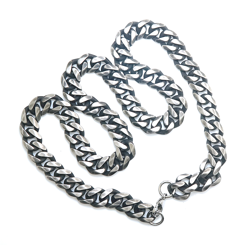 

Men's 316L Stainless Steel Cool Punk Vintage Biker Rider Necklace Chain For Gift