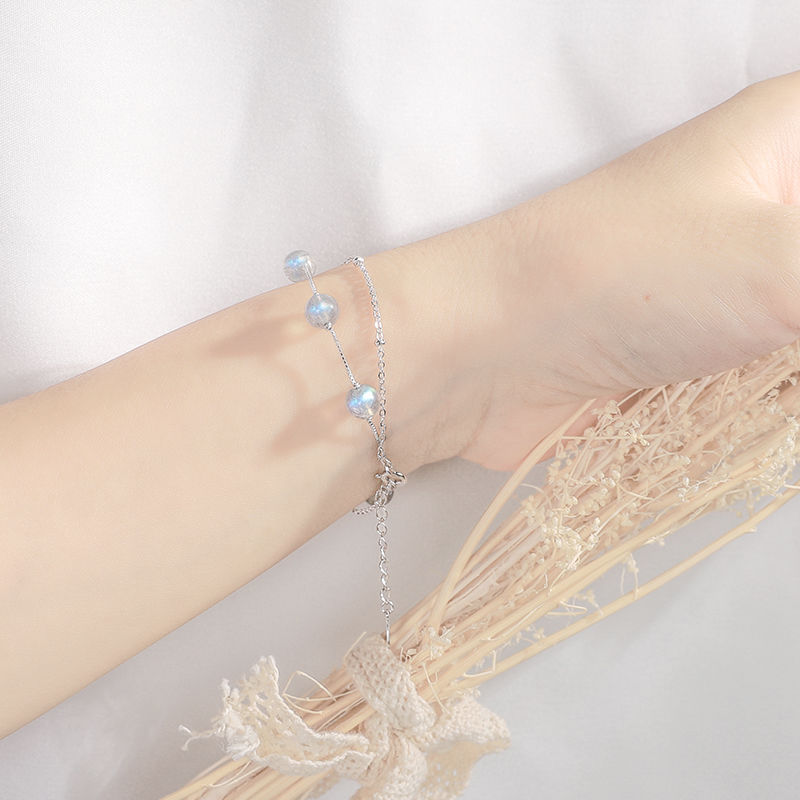 

Moonlight Stone Bracelet Simple Fairy Fashion Beautiful as the stars Color varies from angle