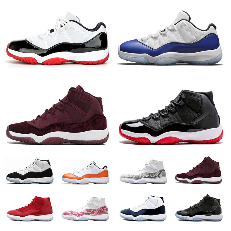 

WMNS 11 White Snakeskin navy Orange Trance 11s 2020 Bred Basketball shoes breathable Concord High 45 sports sneakers size 7-13, Wmns concord high 95